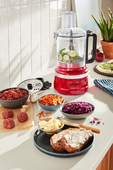 Кухненски робот, 2.1L, 250W, цвят "Empire Red" - KitchenAid