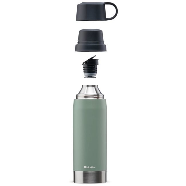 Термоизолираща бутилка от неръждаема стомана, 1.1 L, "CityPark Термавац", Сейдж Грийн - Аладин
