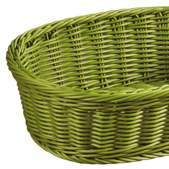 Овална кошница с хляб, 29,5 x 23 см, пластмаса, зелено - Kesper