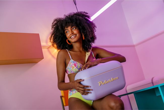 20L охладителна кутия, "Pop", Лилаво - Жълто - Polarbox