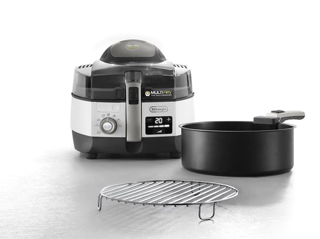 Фритюрник с горещ въздух и мултикукър, 1,7 кг, 1400 W, "MultiFry" - DeLonghi