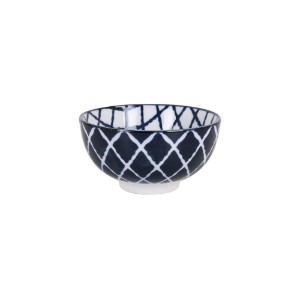 Японска купа, порцелан, 11 см, "Хана", Синя/Бяла - La Mediterranea