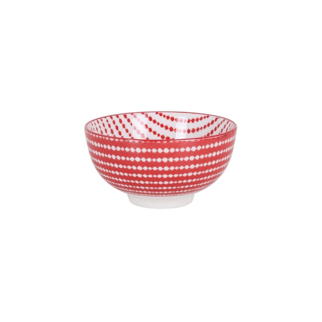 Японска купа, порцелан, 11 см, "Хана", Червена/Бяла - La Mediterranea