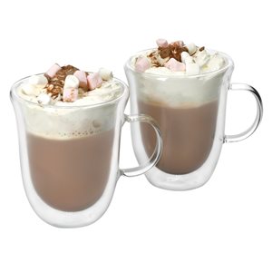 Комплект 2 чаши за горещ шоколад, термоустойчиво стъкло, 350мл - марка La Cafetiere