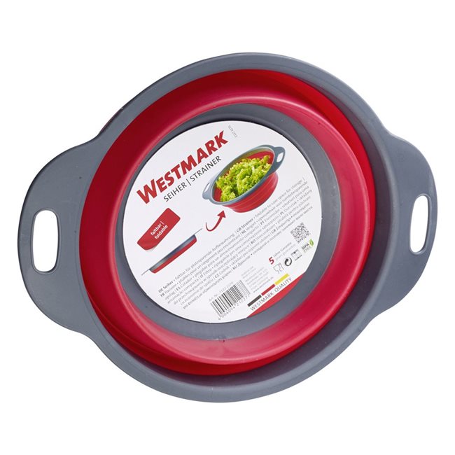 Сгъваема цедка, пластмасова, 18,5 см, "Mini", червена - марка Westmark