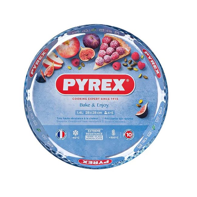 Тава за печене на тарт, от термоустойчиво стъкло, 28 см - Pyrex