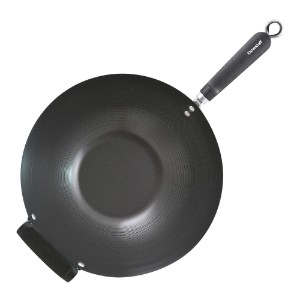 Tigaie wok, otel-carbon, 35,5 cm - Kitchen Craft