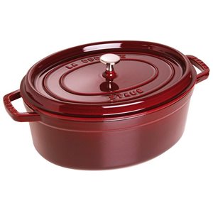 "Cocotte" овална тенджера за готвене, изработена от чугун 33 см/6,7 л, <<Grenadine>> - Staub