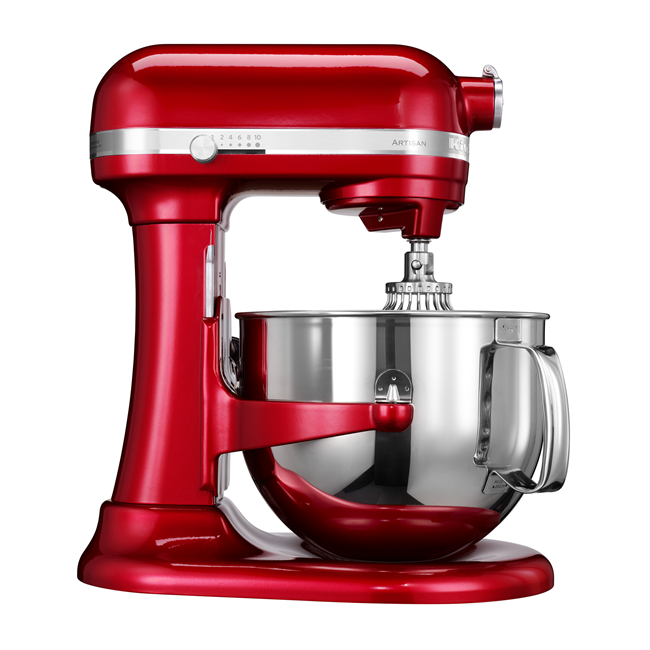 Планетарен миксер KitchenAid Artisan, Капацитет 6.9L, 500W, Ябълково червен