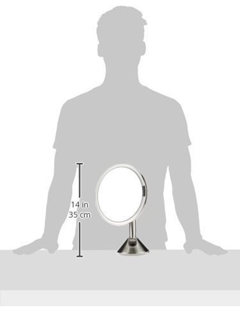 Огледало за грим със сензор, 23 см - марка "simplehuman".