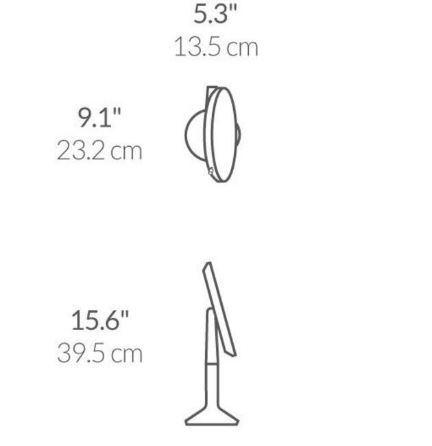 Огледало за грим със сензор, 23 см - марка "simplehuman".