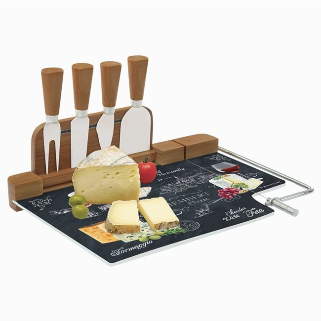 Комплект за сервиране "Светът на сиренето" от 6 части, 31,5x20 см - Nuova R2S
