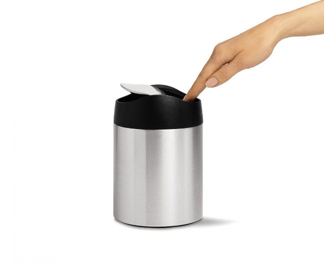 Кошче за боклук, 1,5 л, неръждаема стомана - марка "simplehuman".