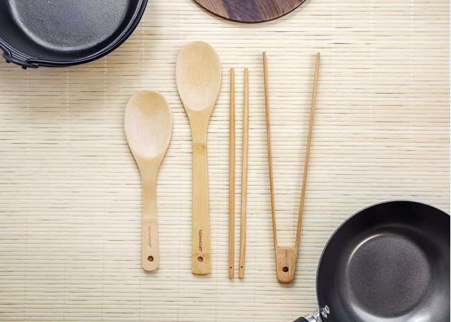 Комплект от 4 бамбукови прибори, гама “World of Flavours” – направен от Kitchen Craft