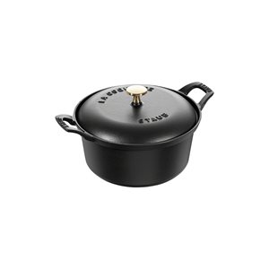 Тенджера за готвене, чугун, 20 см/2,45 л "La Coquette", Black - Staub