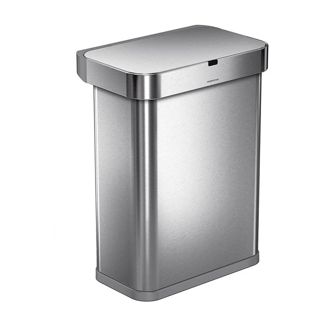 Cos de gunoi cu senzor, 58 L, inox - simplehuman