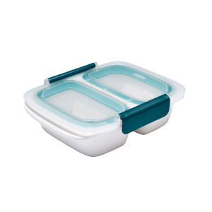 Prep & Go разделен контейнер за храна с 2 отделения, 19,1 x 15,2 см, пластмаса - OXO