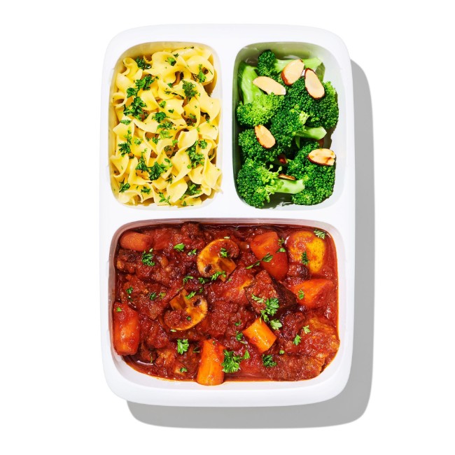 Prep & Go контейнер за храна с 3 отделения, 26,7 x 18,4 см, пластмаса - OXO