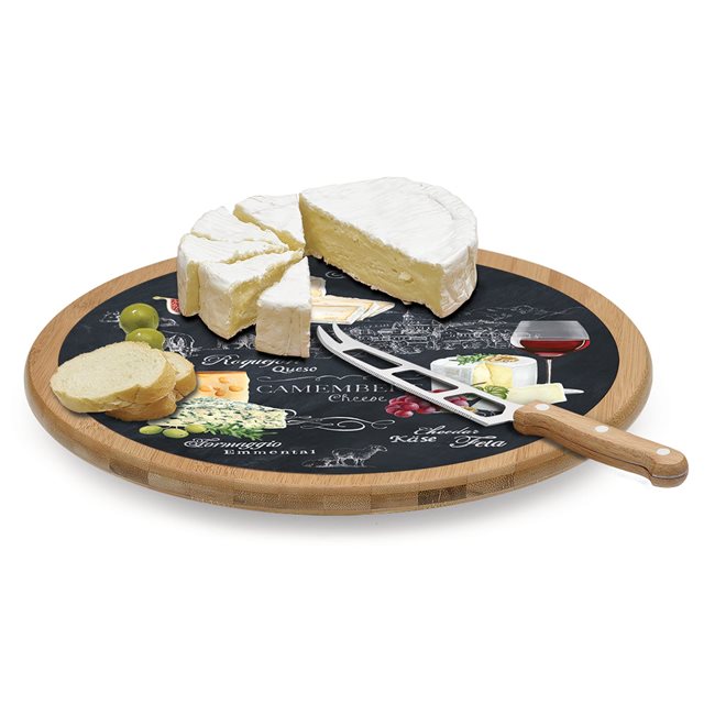 Комплект за сервиране на сирене "World of cheese" от 2 части, 32 см - Nuova R2S