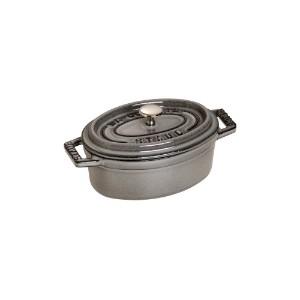 Mini-Cocotte овална тенджера за готвене от чугун 11 см/0,25 л, <<Графитно сиво>> - Staub