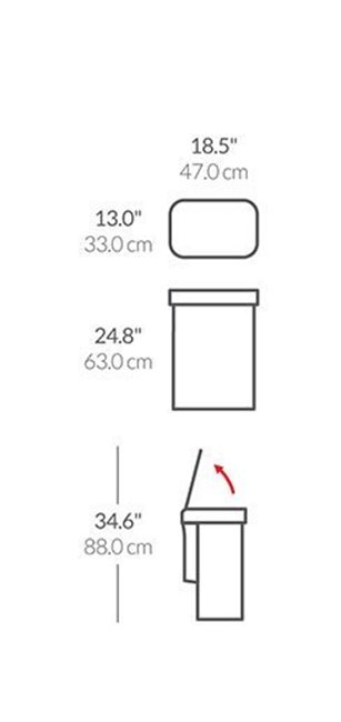 Cos de gunoi cu senzor, 58 L, inox - simplehuman