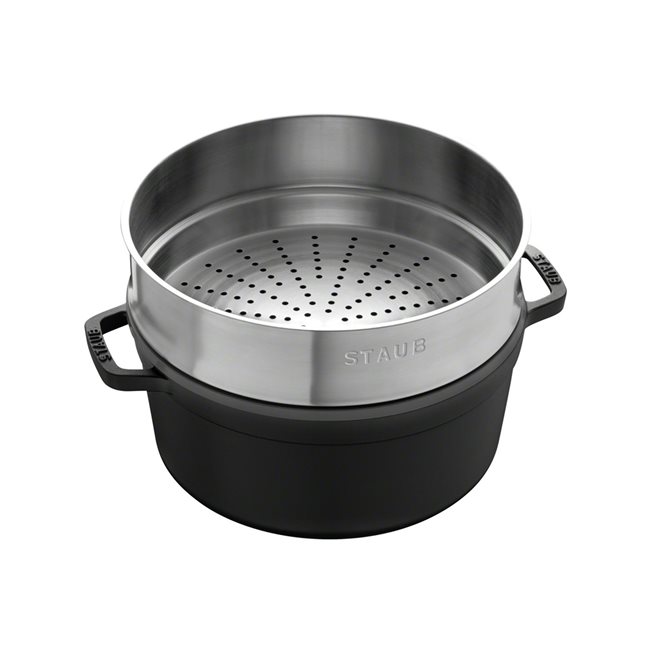 Ястие от кокот с аксесоар 26 см/5,2 л, Black - Staub