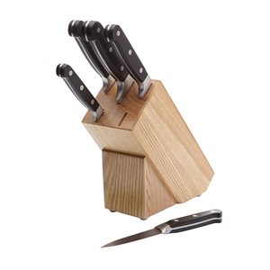 Комплект ножове от 6 броя с дъбова опора - Kitchen Craft
