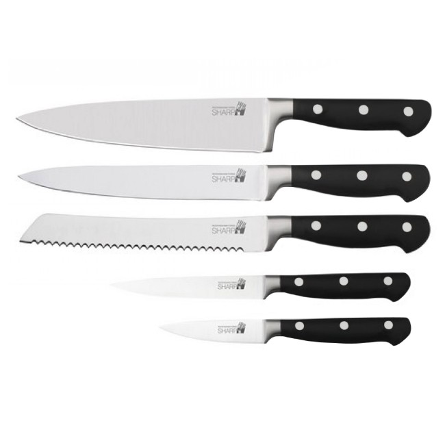 Комплект кухненски ножове от 6 части, "Rockingham Forge Sharp'N", неръждаема стомана - Grunwerg 