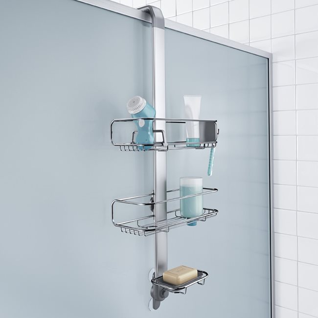 Регулируем държач за душ кабина, анодизиран алуминий - марка "simplehuman"