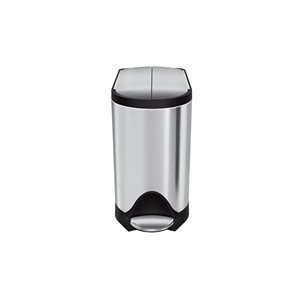 Кошче за боклук с педал, 10 л, неръждаема стомана - марка "simplehuman".