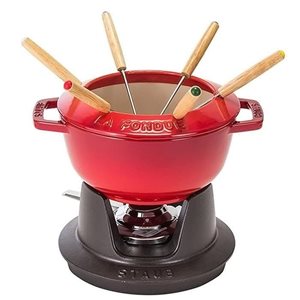 20 см чугун фондю комплект, <<Cherry>> - Staub