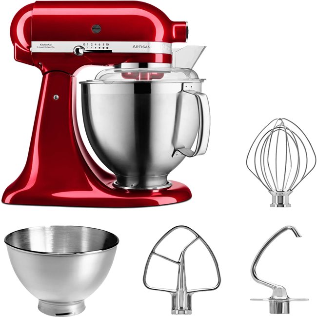 Миксер Artisan 4.8 л, Модел 185, Candy Apple - KitchenAid