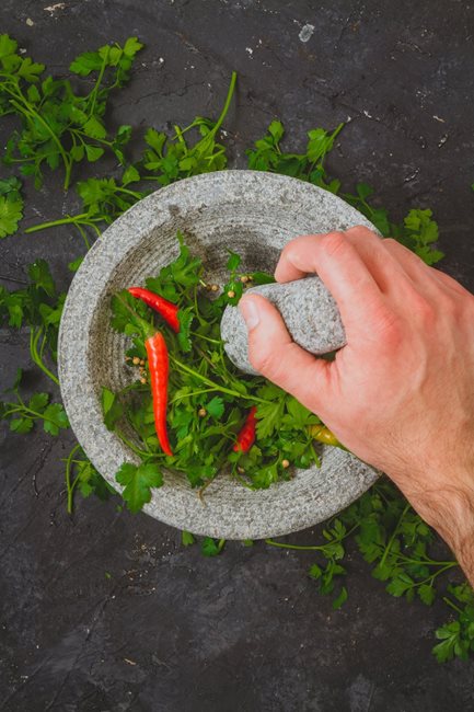 Хаван и пестик, 20 см, гранит - Kitchen Craft