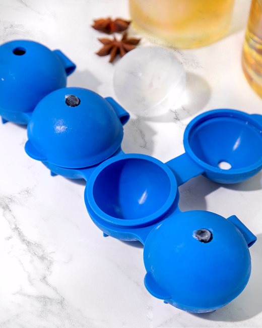 Сферична форма за лед, 21,5 × 7 × 4 см, силиконова, синя – производство на Kitchen Craft