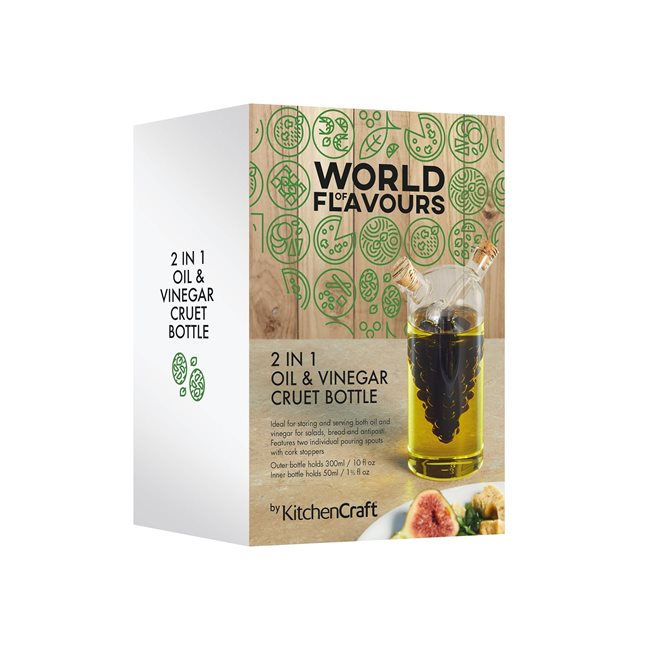 Бутилка 2 в 1 за олио и оцет, 300 мл, "World of Flavours" - Kitchen Craft