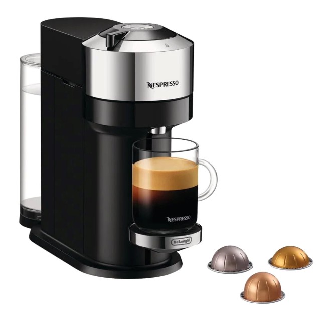 1500 W еспресо машина, "VertuoNext Deluxe", Chrome - Nespresso