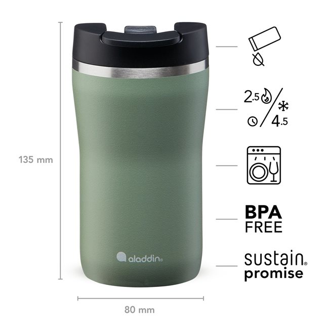 Термоизолирана чаша "Cafe Leak-Lock", 250 ml, <<Sage Green>> - Aladdin