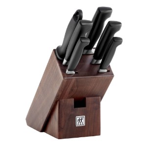 Комплект ножове от 6 части, с дървен блок за ножове, "FOUR STAR" - Zwilling
