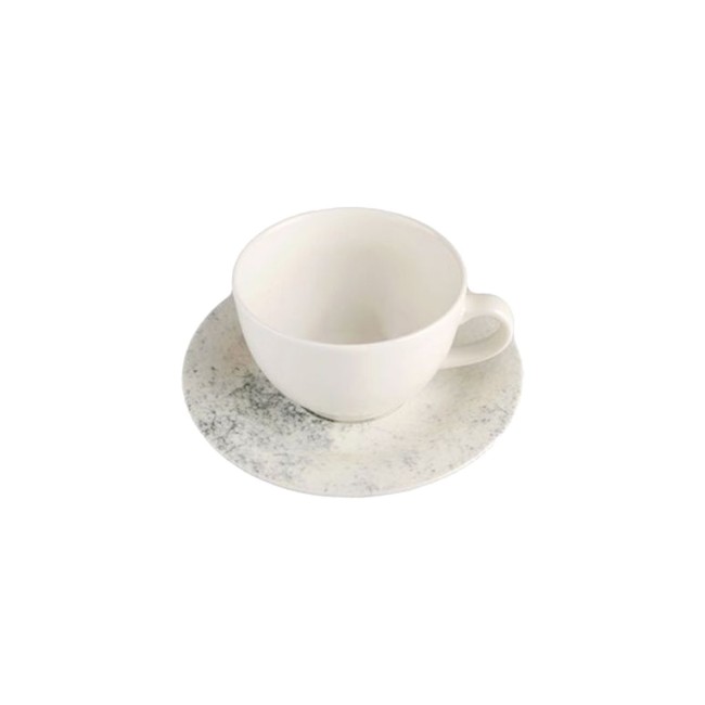 Чаша за кафе с чинийка, порцелан, 85мл, "Ethos Smoky" - Porland