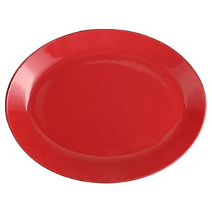 Овална чиния, порцелан, 36 см, "Сезони", червено - Порланд