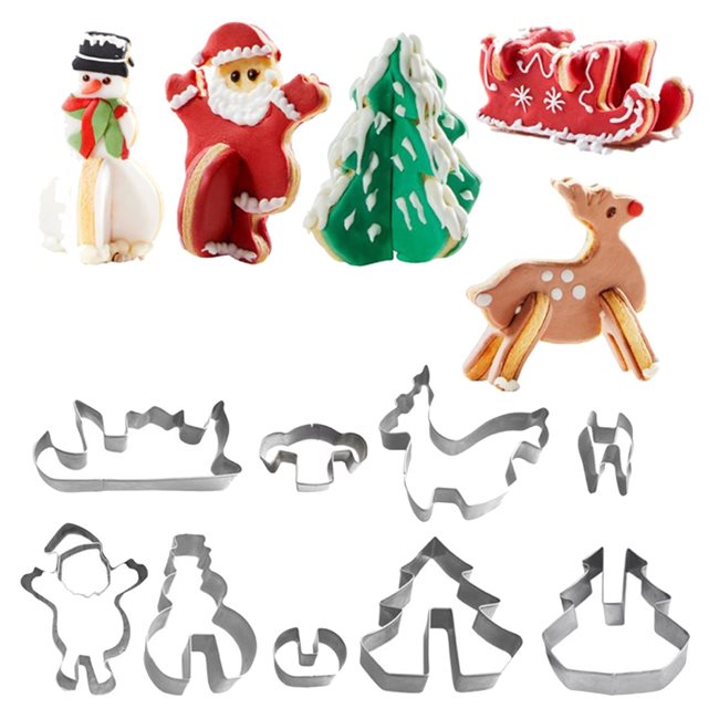 Комплект 3D формички, 9 части, "Santa Claus is coming" - Westmark