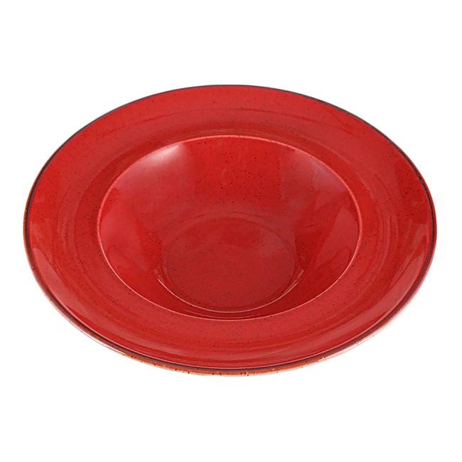 Дълбока чиния, порцелан, 30 см, "Сезони", червено - Порланд