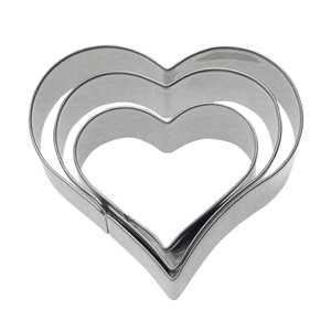 Комплект форми за сладки 3 части, 4 см, 5 см, 6 см, "Heart" - Westmark