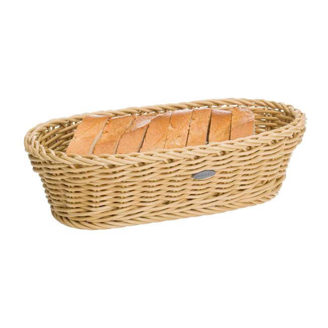 Овална кошница за хляб, 28 х 16 см, светло бежово - Saleen