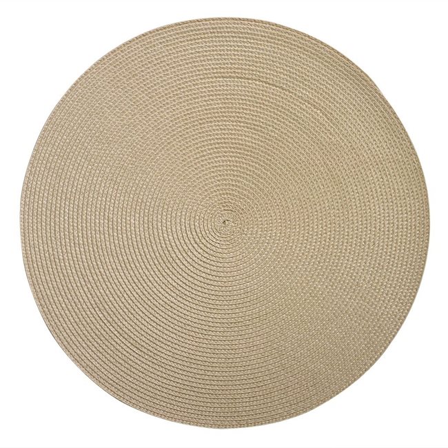 Подложка за маса с кръгла форма, 38 см, "Кръг", Слонова кост - Saleen
