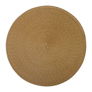 Подложка за маса с кръгла форма, "Circle", 38 см, пластмаса, бежово - Saleen
