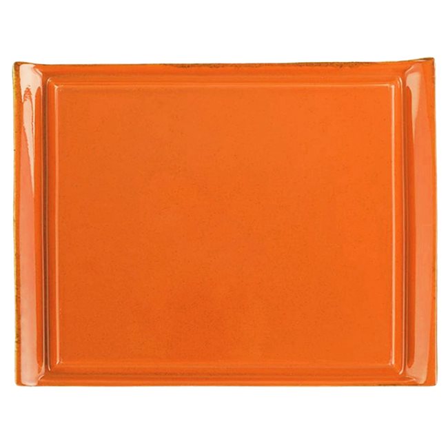 Плато за пържола, порцелан, 32х26см, "Seasons", оранжево - Porland