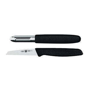 Белачка за зеленчуци и плодове и комплект ножове, неръждаема стомана, "Twin Grip", черен - Zwilling