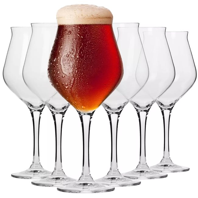 Комплект чаши за бира от 6 части, кристално стъкло, 420мл, "Avant-Garde" - Krosno