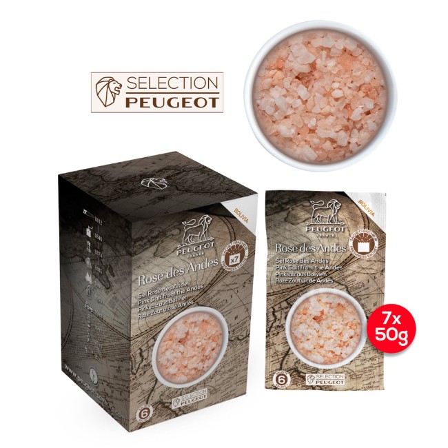 Комплект 7 пакетчета розова едра сол, 7х50гр, "Spices" - Peugeot